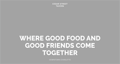 Desktop Screenshot of cedarstreettavern.com