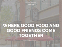 Tablet Screenshot of cedarstreettavern.com